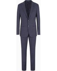 Giorgio Armani - Einreihiger Anzug Aus Der Soho-Linie Aus Schurwolltwill Mit Feinem Punktemuster - Lyst