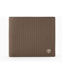 Giorgio Armani - Bifold Wallet In Embossed Leather - Lyst