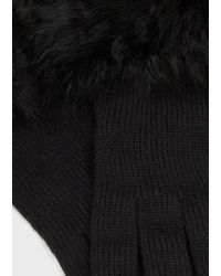 Giorgio Armani Knit Cashmere Gloves - Black