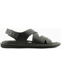 Giorgio Armani - Leather Woven Sandals - Lyst