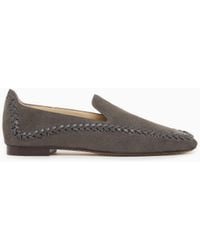 Giorgio Armani - Suede Slip-Ons With Interweaving - Lyst