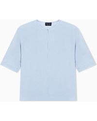 Giorgio Armani - Short-Sleeved Cupro Shirt - Lyst