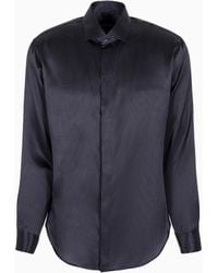 Giorgio Armani - Camisa Regular Fit De Seda Estampada - Lyst
