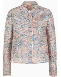 Giorgio Armani - Embroidered Multicoloured Nappa-leather Jacket - Lyst