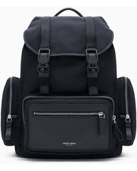 Giorgio Armani - Recycled-Nylon And Pebbled-Leather Backpack Asv - Lyst