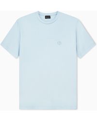 Giorgio Armani - Short-Sleeve Cotton Interlock T-Shirt With Logo - Lyst