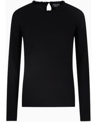 Giorgio Armani - Cashmere Crew-Neck Jumper With Embroidery - Lyst