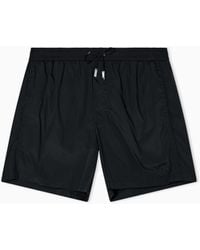 Giorgio Armani - Elastic Waist Swim Trunks - Lyst