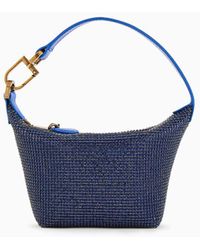 Giorgio Armani - La Prima Soft Mini Handbag In Metallic Knit With Rhinestones - Lyst
