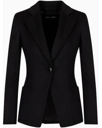 Giorgio Armani - Single-breasted Jacket In Virgin Wool And Cashmere - Lyst