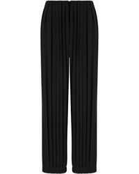 Giorgio Armani - Asv Pleated Triple Silk Georgette Trousers - Lyst