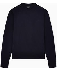 Giorgio Armani - Cashmere Sweater With Ribbed Profiles - Lyst