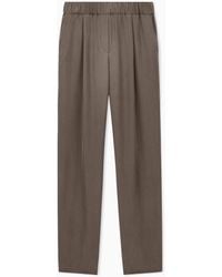 Giorgio Armani - Trousers Regular Fit Washed Silk With Elasticated Hem - Lyst