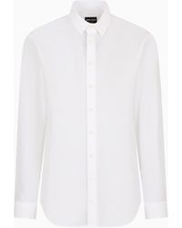 Giorgio Armani - Regular-Fit Cotton-Seersucker Shirt - Lyst