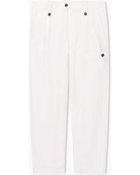 Giorgio Armani - Linen Blend Fabric Trousers With Pleats - Lyst