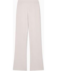 Giorgio Armani - Wide Leg Pure Silk Trousers With Pleats - Lyst