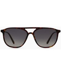 Giorgio Armani - Square Sunglasses Asian Fit - Lyst