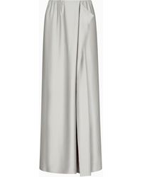 Giorgio Armani - Falda Larga En Raso Doble De Seda - Lyst