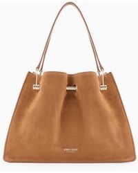 Giorgio Armani - Small Suede Shopper Bag - Lyst