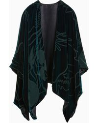 Giorgio Armani - Cape En Velours Dévoré - Lyst