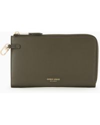 Giorgio Armani - Leather Wrap-Around Zip Wallet - Lyst
