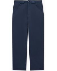 Giorgio Armani - Pantalón De Gabardina De Algodón Elástico Y Corte Recto - Lyst