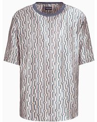 Giorgio Armani - Chemise T-shirt En Satin De Soie Imprimé - Lyst