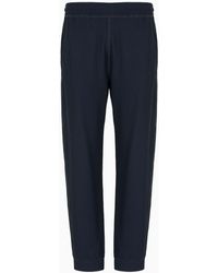 Giorgio Armani - Stretch Jersey Flat-front Trousers - Lyst