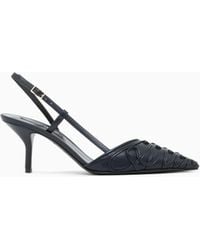 Giorgio Armani - Decollete Shoe With Cornely Details And Leather Upper - Lyst