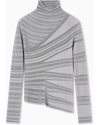 Giorgio Armani - Viscose And Virgin Wool Mock-Neck Jumper - Lyst
