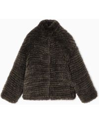 Giorgio Armani - Two-Tone Cashmere Oversized Blouson - Lyst