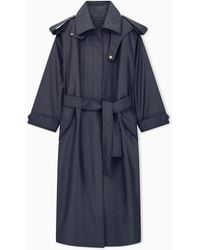 Giorgio Armani - Long Waterproof Trench Coat - Lyst