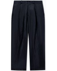 Giorgio Armani - Single-Pleat, Linen-Canvas Trousers - Lyst
