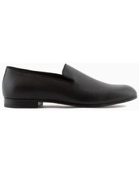 Giorgio Armani - Braided-print Patent-leather Loafers - Lyst