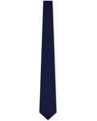Giorgio Armani - Silk Necktie With A Subtle Herringbone Pattern - Lyst