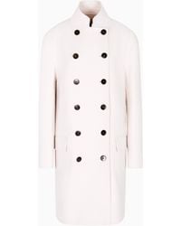 Giorgio Armani - Double-Breasted Cashmere Double Cloth Coat - Lyst
