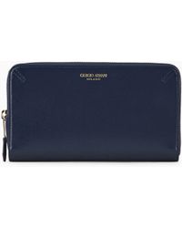 Giorgio Armani - Palmellato Leather La Prima Wallet With Wraparound Zip - Lyst