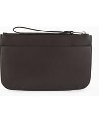 Giorgio Armani - Nappa Leather Clutch Bag - Lyst
