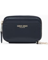 Giorgio Armani - Leather Mini Wraparound-Zip Wallet - Lyst