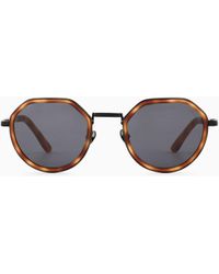 Giorgio Armani - Round Sunglasses - Lyst