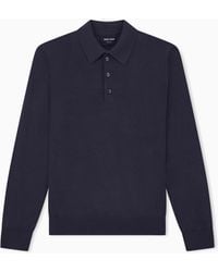 Giorgio Armani - Long-Sleeved Polo Shirt - Lyst