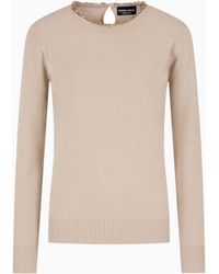 Giorgio Armani - Cashmere Crew-Neck Jumper With Embroidery - Lyst