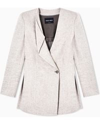 Giorgio Armani - Linen, Viscose And Silk Crêpe Single-Breasted Jacket - Lyst