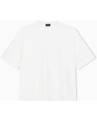 Giorgio Armani - Jersey T-Shirt With Oversized Ga Logo - Lyst