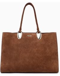 Giorgio Armani - Medium Suede Shopper Bag - Lyst