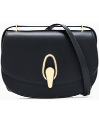 Giorgio Armani - Smooth Leather Shoulder Bag With Metal Clasp - Lyst