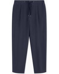 Giorgio Armani - Single-Pleat, Linen-Canvas Trousers - Lyst