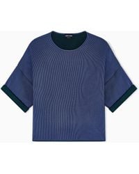 Giorgio Armani - Ribbed Viscose Crew-Neck Jumper - Lyst