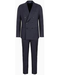 Giorgio Armani - Napoli Line Double-breasted Cashmere And Silk Suit - Lyst