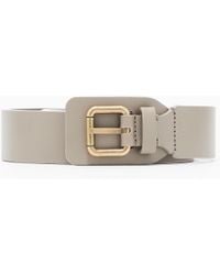 Giorgio Armani - Leather Belt With Buckle Cover - Lyst